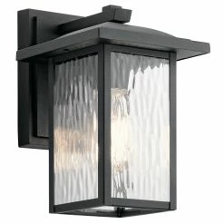 Cheapest 👍 Kichler Lighting Capanna 60W 1-Light Medium E-26 incandescent Outdoor Wall Sconce in Textured Black ✨