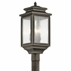 Best Pirce 👍 Kichler Lighting Wiscombe Park 60W 4-Light Post Mount Lantern in Olde Bronze 💯