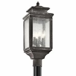 Best reviews of 💯 Kichler Lighting Wiscombe Park 60W 4-Light Post Mount Lantern in Weathered Zinc 🛒