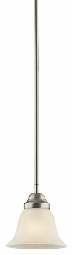Best Sale 🎁 Kichler Lighting Wynberg 100W 1-Light Medium Incandescent Mini Pendant in Brushed Nickel 🔔