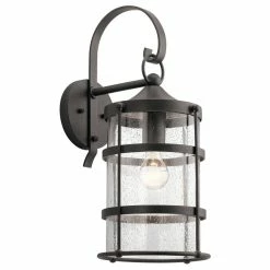 Wholesale ⌛ Kichler Lighting Mill Lane™ 150W 1-Light Medium E-26 Incandescent Outdoor Wall Sconce in Anvil Iron ✔️
