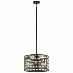 Coupon π Kichler Lighting Aldergate 75W 3-Light Medium E-26 Incandescent Pendant in Black π