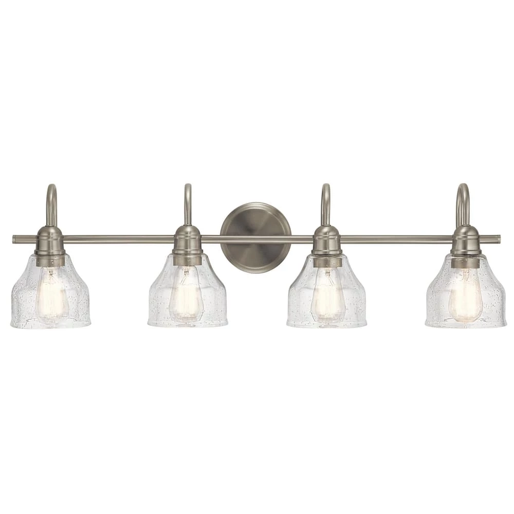 Buy 👏 Kichler Lighting Avery™ 75W 4-Light Medium E-26 Incandescent Vanity Fixture in Brushed Nickel 🎁 3 Buy 👏 Kichler Lighting Avery™ 75W 4-Light Medium E-26 Incandescent Vanity Fixture in Brushed Nickel 🎁