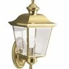 Budget 👍 Kichler Lighting Bay Shore 7-3/4 in. 100W 1-Light Outdoor Wall Sconce with Clear Beveled Glass in Polished Brass 😀 -Kichler Lighting shop Query 1057