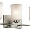 Best Pirce ⭐ Kichler Lighting Shailene™ 3-Light Bath Light in Brushed Nickel 🧨 -Kichler Lighting shop Query 106