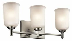 Best Pirce ⭐ Kichler Lighting Shailene™ 3-Light Bath Light in Brushed Nickel 🧨