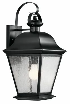 Buy 😀 Kichler Lighting Mount Vernon 150W 1-Light Outdoor Wall Fixture in Black 🤩