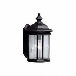 Promo ✔️ Kichler Lighting Kirkwood 150W1-Light Medium Base Outdoor Wall Lantern in Black 👍