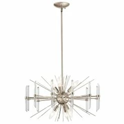 New π― Kichler Lighting Erisβ’ 60W 6-Light Candelabra E-12 Incandescent Chandelier in Polished Nickel β¨