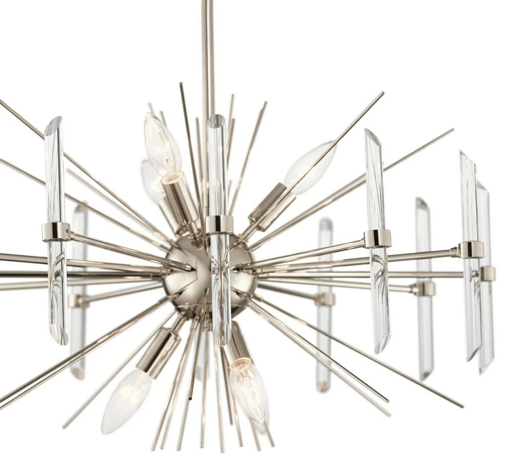 New 💯 Kichler Lighting Eris™ 60W 6-Light Candelabra E-12 Incandescent Chandelier in Polished Nickel ✨ 7 New 💯 Kichler Lighting Eris™ 60W 6-Light Candelabra E-12 Incandescent Chandelier in Polished Nickel ✨ - Image 5