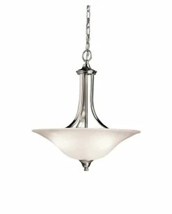 Hot Sale ⭐ Kichler Lighting Dover 19 in. 100 W 3-Light Medium Incandescent Pendant in Brushed Nickel ❤️