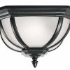 Promo ✔️ Kichler Lighting Salisbury™ 7-1/2 in. 2-Light Outdoor Flushmount Fixture in Black ❤️ -Kichler Lighting shop Query 1097