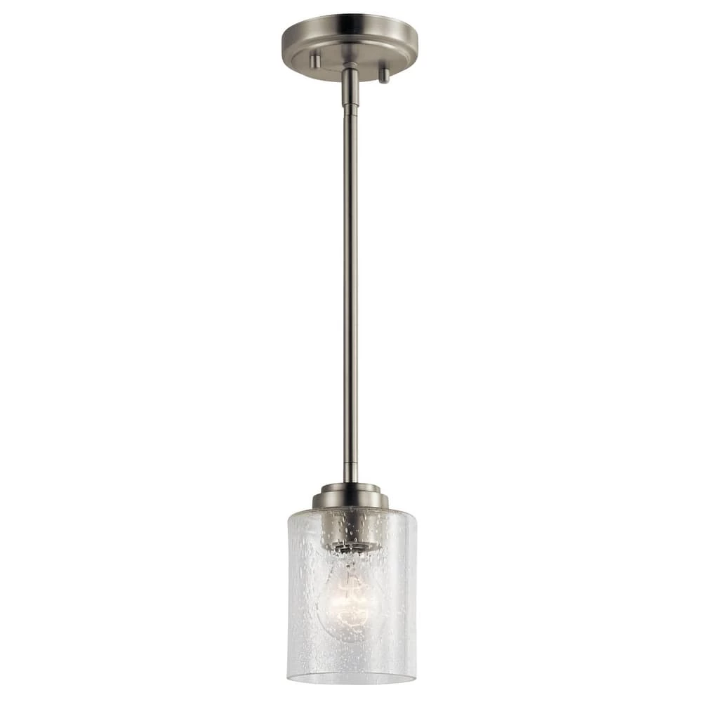 Best deal 🥰 Kichler Lighting Winslow™ 75W 1-Light Medium E-26 Incandescent Mini Pendant in Brushed Nickel 🧨 3 Best deal 🥰 Kichler Lighting Winslow™ 75W 1-Light Medium E-26 Incandescent Mini Pendant in Brushed Nickel 🧨