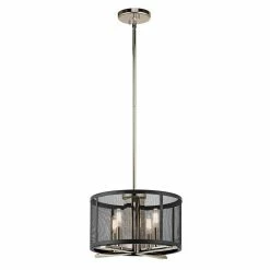 Best Pirce 👍 Kichler Lighting Titus 9-3/4 in. 13 in. 4-Light Pendant in Polished Nickel 🛒