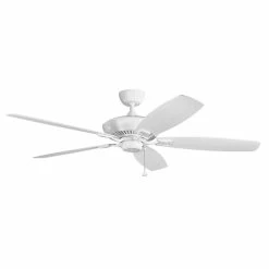 Deals ✔️ Kichler Lighting Canfield 82W 5-Blade Ceiling Fan in White ❤️