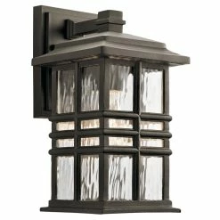 Outlet ⭐ Kichler Lighting Beacon Square™ 1-Light 60W Down Lighting Outdoor Wall Light in Olde Bronze ⌛