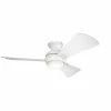 Outlet ⭐ Kichler Lighting Sola 65W 3-Blade Ceiling Fan with 44 in. Blade Span in Matte White 🎉 -Kichler Lighting shop Query 1122