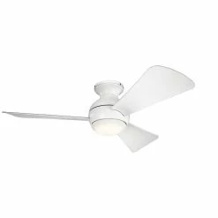 Outlet ⭐ Kichler Lighting Sola 65W 3-Blade Ceiling Fan with 44 in. Blade Span in Matte White 🎉