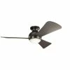 New ❤️ Kichler Lighting Sola 65W 3-Blade Ceiling Fan with 44 in. Blade Span in Olde Bronze ✔️ -Kichler Lighting shop Query 1124
