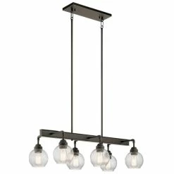 Brand new ✨ Kichler Lighting Niles 100W 6-Light Medium E-26 Incandescent Linear Chandelier in Olde Bronze 🎉