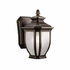 Best Pirce 😀 Kichler Lighting Salisbury™ 60W 1-Light Outdoor Wall Lantern in Rubbed Bronze ✔️