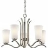Cheap 👏 Kichler Lighting Armida 18 in. 100W 5-Light Medium Chandelier in Brushed Nickel 🎁 -Kichler Lighting shop Query 1152