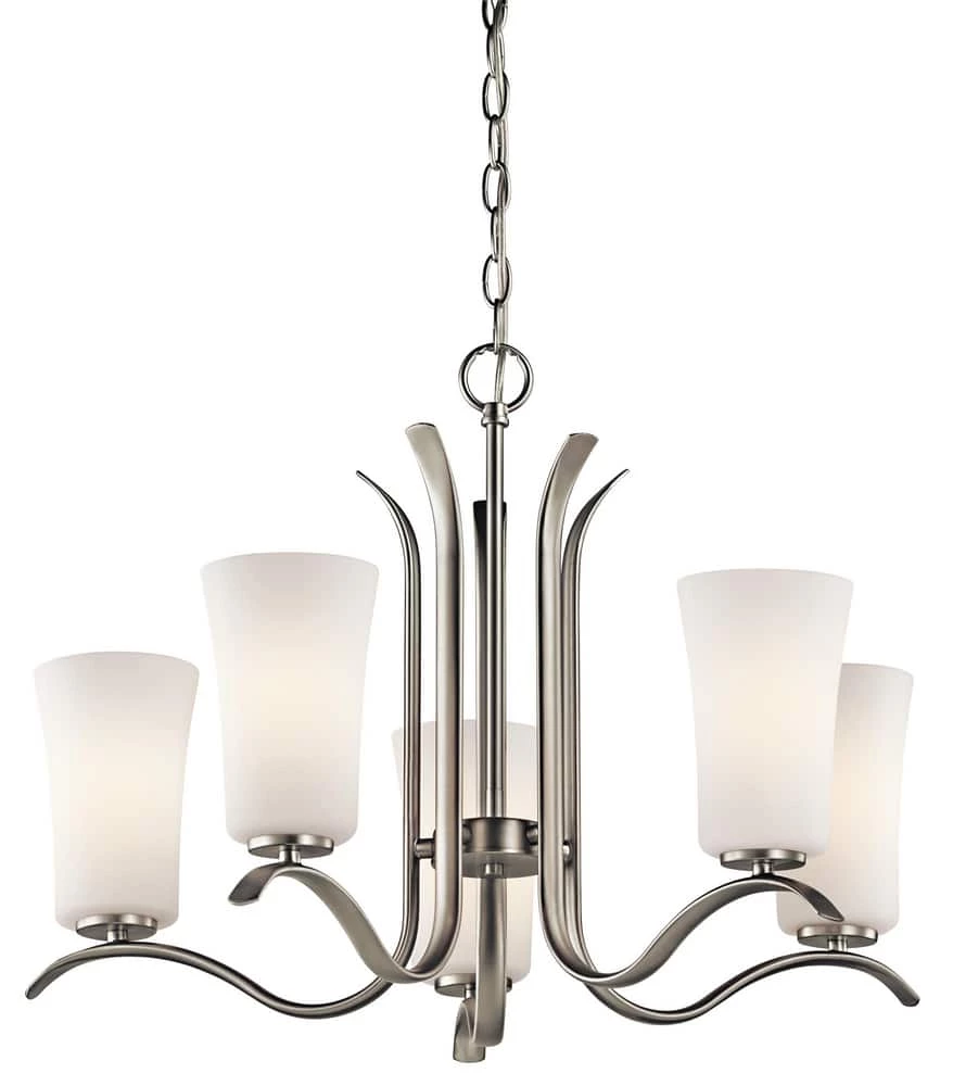 Cheap 👏 Kichler Lighting Armida 18 in. 100W 5-Light Medium Chandelier in Brushed Nickel 🎁 3 Cheap 👏 Kichler Lighting Armida 18 in. 100W 5-Light Medium Chandelier in Brushed Nickel 🎁