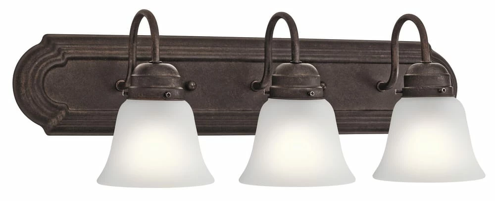 Promo ✔️ Kichler Lighting 100W 3-Light Medium E-26 Incandescent Vanity Fixture in Tannery Bronze™ 💯 3 Promo ✔️ Kichler Lighting 100W 3-Light Medium E-26 Incandescent Vanity Fixture in Tannery Bronze™ 💯