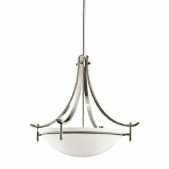 Hot Sale ❤️ Kichler Lighting Olympia 150W 3-Light Medium Inverted Pendant Light in Antique Pewter 👍