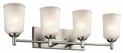 Cheap 😀 Kichler Lighting Shailene™ 4-Light Bath Light in Brushed Nickel 😀