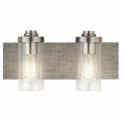 New 😀 Kichler Lighting Dalwood™ 75W 2-Light Medium E-26 Incandescent Vanity Fixture in Classic Pewter ✔️