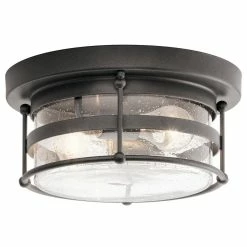 Brand new 🤩 Kichler Lighting Mill Lane 60W 2-Light Medium E-26 Incandescent Outdoor Ceiling Fixture in Anvil Iron ❤️