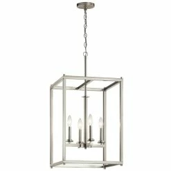Wholesale 🤩 Kichler Lighting Crosby 31 in. Foyer 4-Light Pendant in Brushed Nickel 🧨