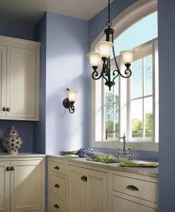 Top 10 👍 Kichler Lighting Monroe™ 29-1/2 in. 100W 3-Light Medium Chandelier in Olde Bronze 🎁 -Kichler Lighting shop Query 1212