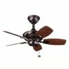 Deals 🛒 Kichler Lighting Canfield 30 in. 5-Blade Walnut Ceiling Fan in Oil Brushed Bronze 👏 -Kichler Lighting shop Query 1217