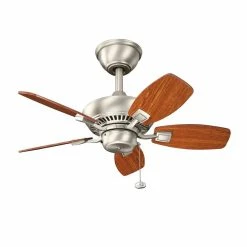Deals 😀 Kichler Lighting Canfield 30 in. 5-Blade Ceiling Fan in Brushed Nickel ⭐