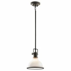 Best Pirce 🌟 Kichler Lighting Hatteras Bay 100W 1-Light Incandescent Mini Pendant in Olde Bronze 👏