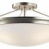 Cheap ❤️ Kichler Lighting 10 in. 100W 4-Light Semi-Flush Mount Ceiling Fixture in Brushed Nickel 🛒