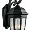 New 🤩 Kichler Lighting Courtyard 60W 3-Light Outdoor Wall Lantern in Textured Black 😉 -Kichler Lighting shop Query 1232