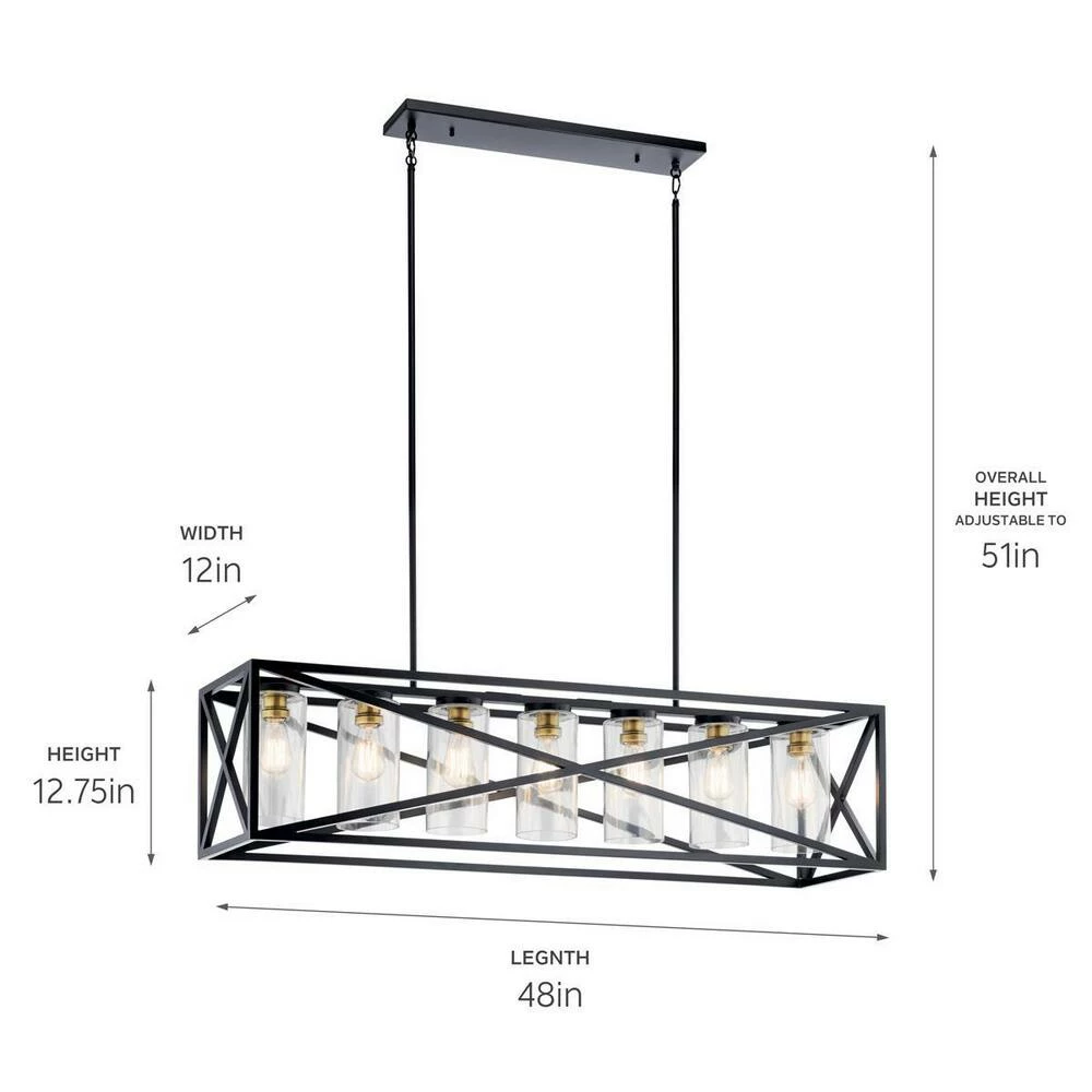 Brand new π Kichler Lighting Moorgate 60W 7-Light Medium E-26 Incandescent Chandelier in Black π 4 Brand new π Kichler Lighting Moorgate 60W 7-Light Medium E-26 Incandescent Chandelier in Black π - Image 2