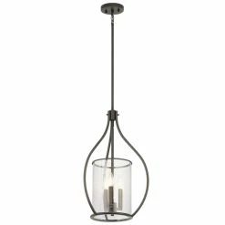Promo ⭐ Kichler Lighting Fiona 60W 3-Light Incandescent Pendant in Olde Bronze ⌛