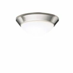 Hot Sale 🔥 Kichler Lighting Ceiling Space 75 W 1-Light Medium Flush Mount Ceiling Fixture in Brushed Nickel ✨
