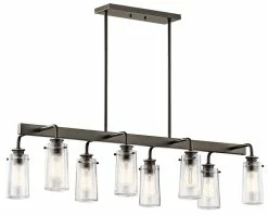 Wholesale 🌟 Kichler Lighting Braelyn 11-1/4 in. 8-Light Linear Chandelier in Olde Bronze 🧨