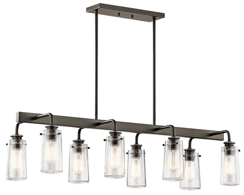 Wholesale π Kichler Lighting Braelyn 11-1/4 in. 8-Light Linear Chandelier in Olde Bronze 𧨠3 Wholesale π Kichler Lighting Braelyn 11-1/4 in. 8-Light Linear Chandelier in Olde Bronze π§¨