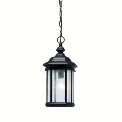 Promo 🧨 Kichler Lighting Kirkwood 150W 1-Light Medium Base Outdoor Pendant Lantern in Black 😍