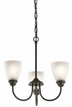 Flash Sale 🔔 Kichler Lighting Jolie 18 in. 100W 3-Light Medium Incandescent Ceiling Light in Olde Bronze ✔️