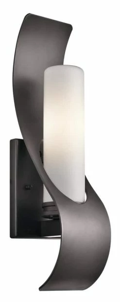 Best deal ❤️ Kichler Lighting Zolder 60W 1-Light Wall Mount Halogen Outdoor Fixture in Architectural Bronze 🧨