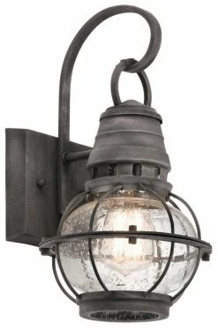 Flash Sale 👏 Kichler Lighting Bridge Point 100W 1-Light Incandescent Outdoor Wall Sconce in Weathered Zinc 😀