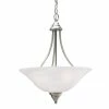 Discount ✔️ Kichler Lighting Telford 100 W 3-Light Medium Inverted Pendant in Brushed Nickel 🎁