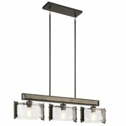 Best deal 💯 Kichler Lighting Aberdeen 60W 3-Light Medium Linear Chandelier in Olde Bronze 😀